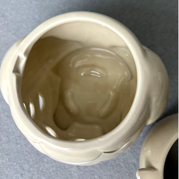 Owl Ceramic Bath & Body Works 2005 Cream Candle Holder Luminary Slatkin & Co - Picture 7 of 8